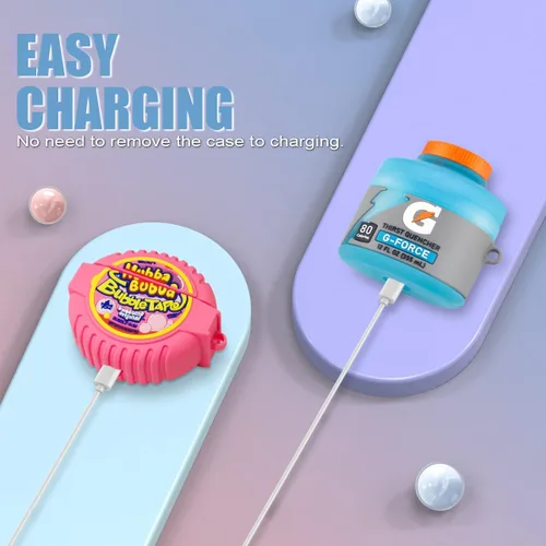Vista 4 de Linda funda para Airpods 3, paquete de 3, funda de silicona Kawaii de dibujos animados 3D para Airpods de 3ª generación, diseño divertido