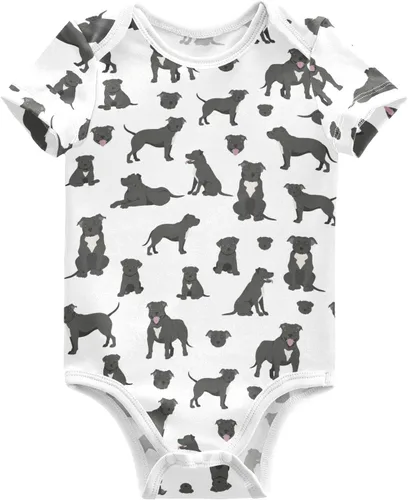 Vista 7 de vvfelixl Trajes de bebé lindos conjuntos de cachorros de manga corta de algodón ropa de bebé para niños niñas 0-24 meses