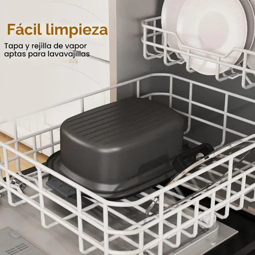 Vista 6 de Sunvivi Cocina múltiple 12 en 1, olla de cocción lenta programable de 6.5 cuartos de galón con temporizador y control de temperatura, ajuste