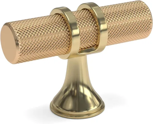 Vista 12 de goldenwarm Paquete de 5 pomos negros para gabinete, pomos de barra en T y tiradores de cajón para herrajes de armario, muebles de dormitorio