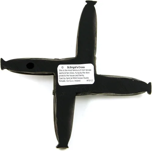 Vista 2 de Wild Goose Studios - Colgante de pared con cruz de Santa Brígida, 6 ¼ pulgadas de alto por 6 ¼ pulgadas de ancho con revestimiento de resina fundida