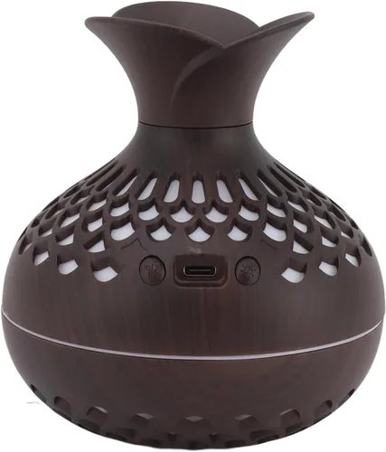 Vista 6 de Honio Mist Humidificador, difusor de grano de madera para dormitorios (marrón oscuro)