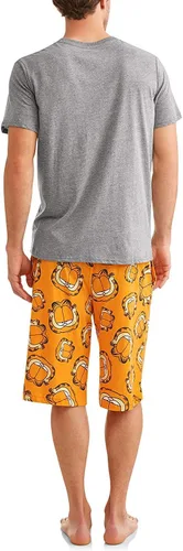 Vista 3 de Garfield - Conjunto de pijama para hombre y camiseta de pijama