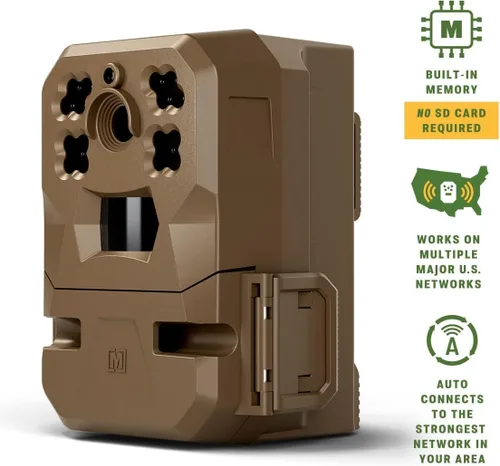 Vista 2 de Moultrie Edge Cellular Trail Cámara con batería recargable de iones de litio, conexión automática, cobertura nacional, video de 720p con audio
