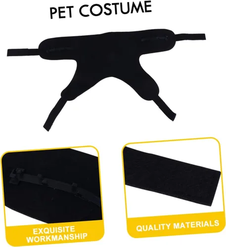 Vista 9 de HEALEEP 1Pc Halloween Dog Harness The Dog Short Plush ax Strap Black cat Harness pet Vampire Small Dog Turn into Decorate Pet Dog pet Outfit Puppy