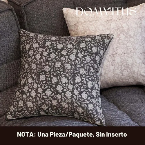 Vista 3 de DOMVITUS Fundas de almohada florales de 18 x 18 pulgadas, fundas de almohada para sofá, funda de almohada con estampado floral, fundas decorativas