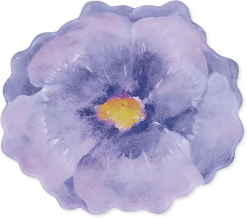 Vista 3 de Supreme Housewares Cuenco de melamina en forma de pétalo de lavanda, cuenco con diseño floral sin BPA para ensalada, fruta, pasta o entretenimiento
