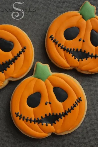 Vista 6 de Juego de cortadores de galletas de calabaza, 4 pulgadas, 3.2 pulgadas, 1.96 pulgadas, cortador de galletas de Halloween, otoño, Acción de Gracias