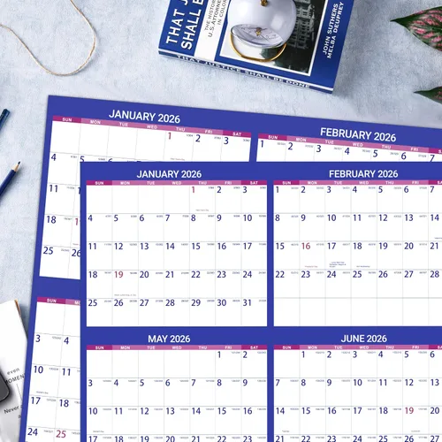 Vista 7 de Calendario anual de pared 2026, calendario de borrado en seco 2026, enero 2026 a diciembre de 2026, 34.8 x 22.9 pulgadas, calendario de pared 2026