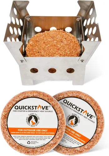 Vista 10 de Kit de cocina de emergencia portable para campamento. Estufa multigasolina, olla de acero inoxidable y alimentos, ideal pata kits de supervivencia