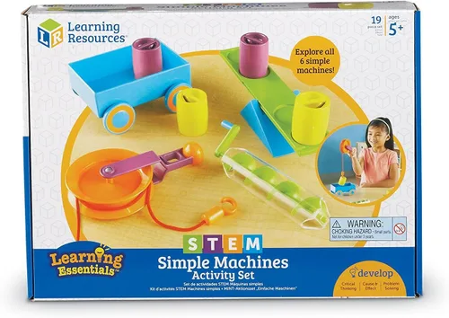 Vista 4 de Learning Resources Set de actividades STEM Simple Machines – Kits de ingeniería STEM para niños, kit de máquinas simples para aula, máquina