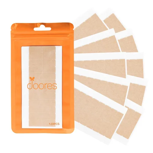 Vista 22 de DOORES Cinta para Extensiones de Cabello 72 Lengüetas y Herramienta Raspadora Removedora con 10 Cuchillas de Repuesto de Plástico, Cinta de Repuesto