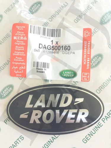 Vista 6 de Land Rover Insignias Ovaladas Negras SOBRE Plata - Nuevas Piezas Originales DAG500160 + DAH500330