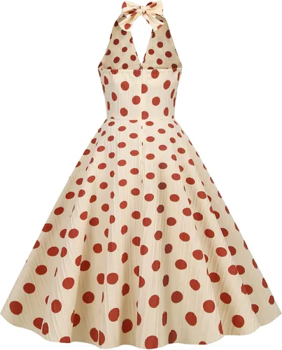 Vista 3 de Vestido de cuadros rosa de los años 50 para mujer, vestido de cuadros rosados, vestidos de los años 50, vestido a cuadros rosa, vestidos vintage