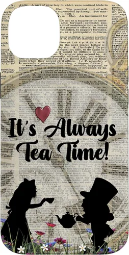 Vista 15 de iPhone 16 It's Always Tea Time! Funda Alicia y el Sombrerero Loco