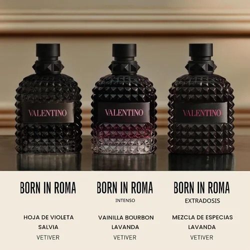 Vista 7 de Uomo Born In Roma Intense por Valentino para hombre - 3.4 oz EDP Spray