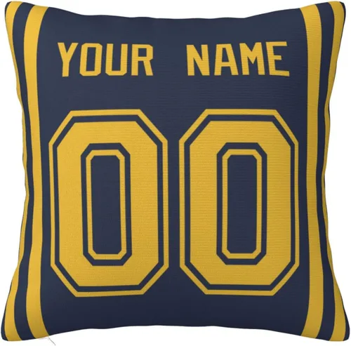 Vista 17 de Fundas de almohada personalizadas decorativas con nombre y número, fundas de almohada cuadradas para sofá, dormitorio, silla de automóvil