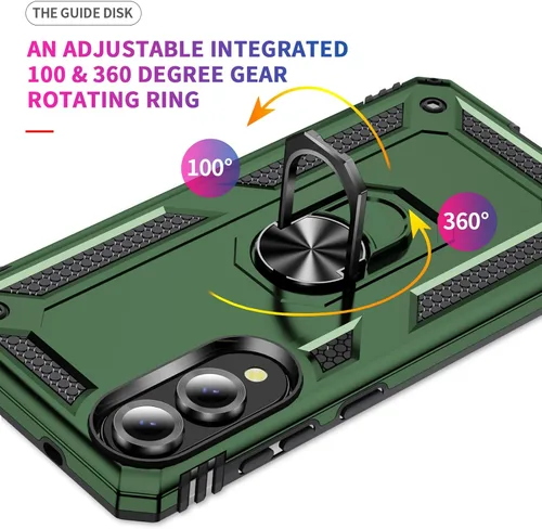 Vista 7 de Funda para Samsung Galaxy S25 Edge: Galaxy S25 Edge con protector de pantalla - Fundas protectoras de grado militar con soporte de anillo de dedo