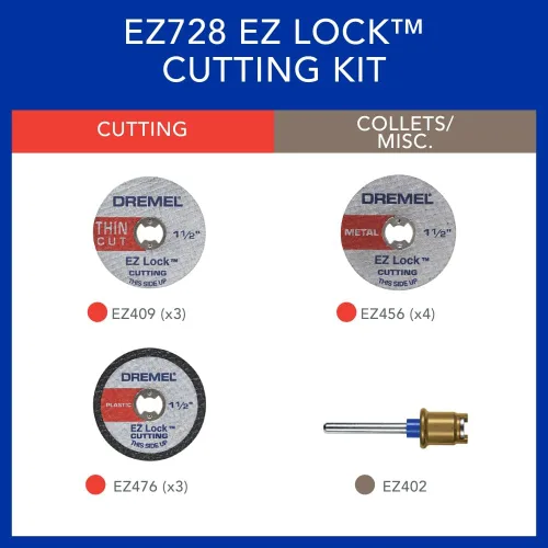 Vista 5 de Dremel EZ728-01 Kit de accesorios de corte EZ Lock de 11 piezas Micro