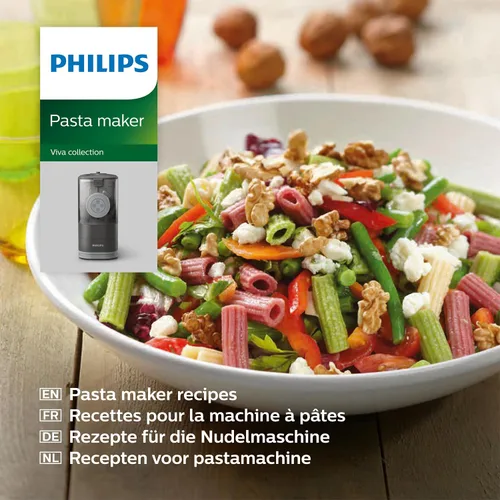 Vista 4 de Philips HR2371/05 Máquina para hacer pasta, compacta. Viva Collection, color negra, S, Negro