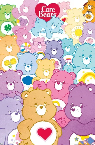 Vista 11 de Trends International Care Bears - Póster de pared de grupo, 14.72 x 22.37 pulgadas, versión enmarcada de madera de granero