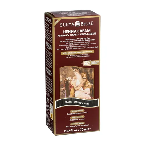 Vista 2 de Crema de Henna Surya Brasil, negro 2.31 onzas, Negro