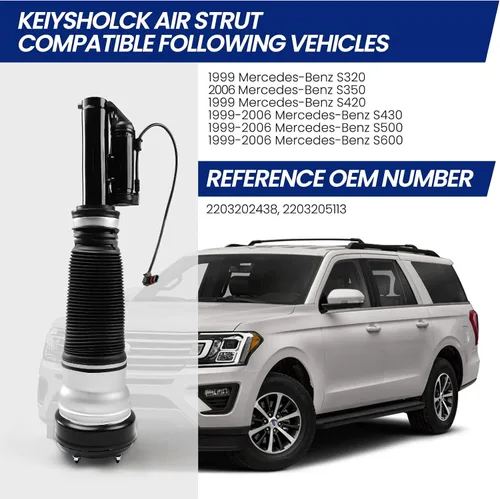 Vista 7 de Reemplazo del amortiguador de puntal de aire delantero compatible con 1999-2006 Benz S600 S500 S430 S420 S350 S320 Amortiguador de suspensión