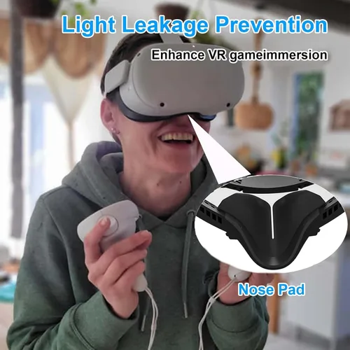 Vista 3 de VR Face Pad for Oculus Quest 2,Facial Interface Bracket Face Cover Compatible with Quest 2 Accessories,Anti-fogging Sweatproof Face