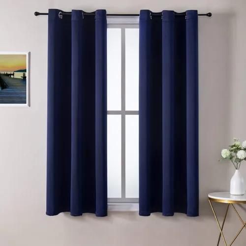 Vista 84 de ChrisDowa - Cortinas cortas para ventana de 40 pulgadas para dormitorio - Cortinas cortas con ojales y aislamiento térmico para oscurecer