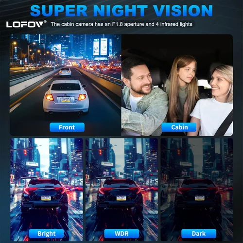 Vista 11 de 360° 4 canales Dash Cam delantera y trasera