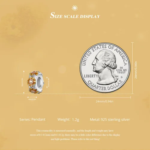 Vista 5 de NINGAN Abalorios de plata de ley 925 para pulseras y collares europeos, colgantes de girasol, camelia púrpura, trébol de loto, tapones colgantes