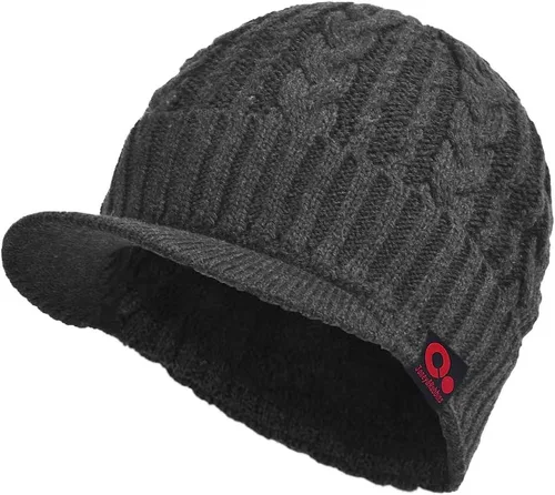 Vista 36 de Janey&Rubbins Gorro de punto diario con orejeras con forro polar y calavera