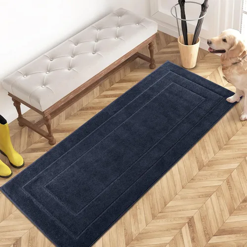Vista 29 de PURRUGS Tapete para puerta que atrapa la suciedad, 20 x 31.5 pulgadas, antideslizante, lavable a máquina, tapete de entrada para perro, tapete