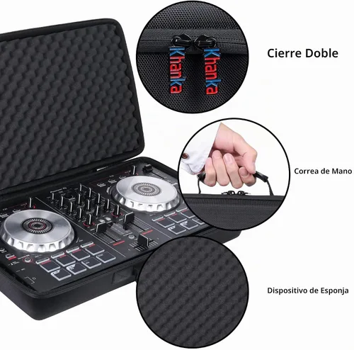 Vista 5 de Khanka estuche duro para Pioneer DJ DDJ-SB2 Control portátil de 2 canales para Serato DJ
