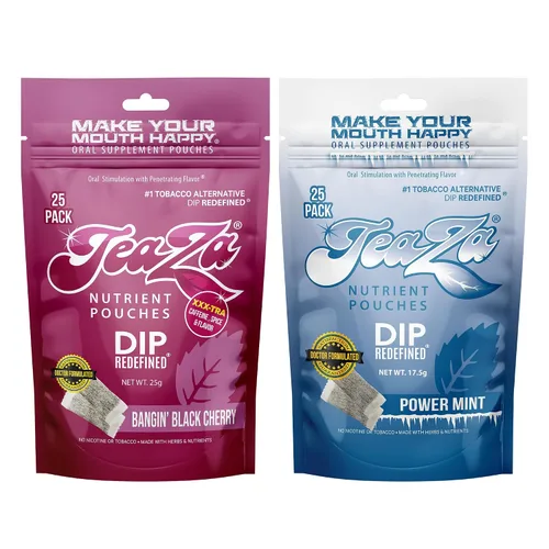 Vista 7 de Teaza Bangin' - Bolsas energéticas de hierbas alternativas al tabaco sin nicotina, bolsas de inmersión saludables para tabaco, sabor prémium a