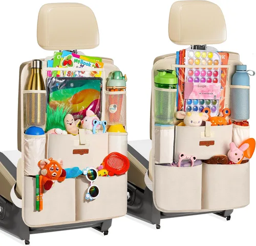 Vista 14 de SURDOCA Organizadores y almacenamiento de automóvil, organizador de asiento de automóvil mejorado con soporte para tableta de pantalla táctil de 11
