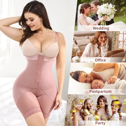 Vista 5 de M MYODRESS Faja Colombiana Fajas moldeadoras para mujer levantamiento de glúteos control de abdomen moldeador de cuerpo busto abierto