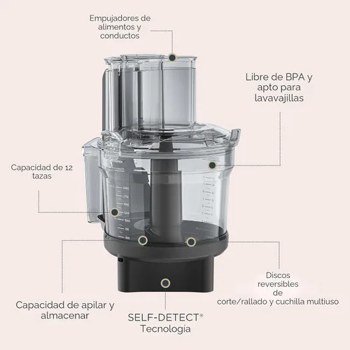Vista 4 de Accesorio para procesador de alimentos de 12 tazas Vitamix con AUTO-DETECCIÓN, libre de BPA, con cuchilla de uso múltiple y dos discos reversibles