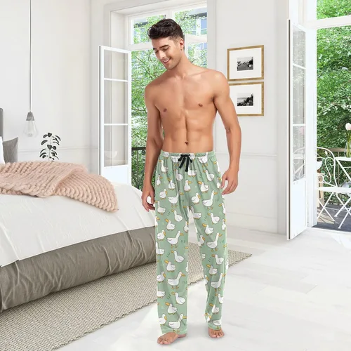 Vista 5 de Pantalones de pijama para hombre, pantalones de pijama suaves para dormir