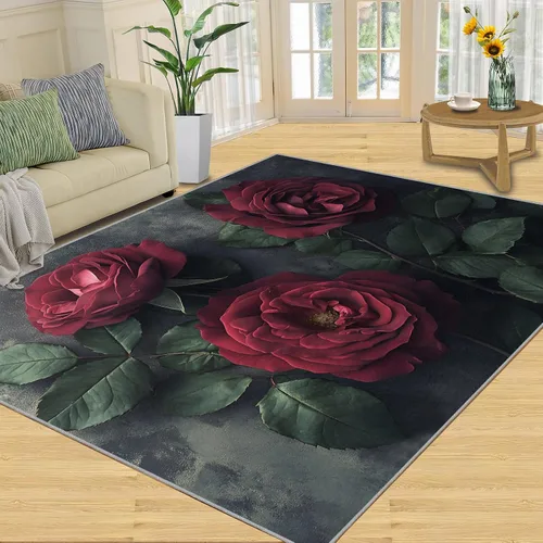 Vista 8 de Alfombras onduladas negras y blancas para dormitorio, alfombra de área abstracta, alfombras geométricas para sala de estar, alfombra antideslizante