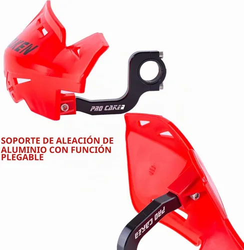 Vista 5 de Protectores de mano universales para barra de 7/8" 22mm 1 1/8 Rojo