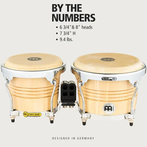 Vista 6 de Meinl 6.75 pulgadas + 8 pulgadas Freeride serie Bongo Natural