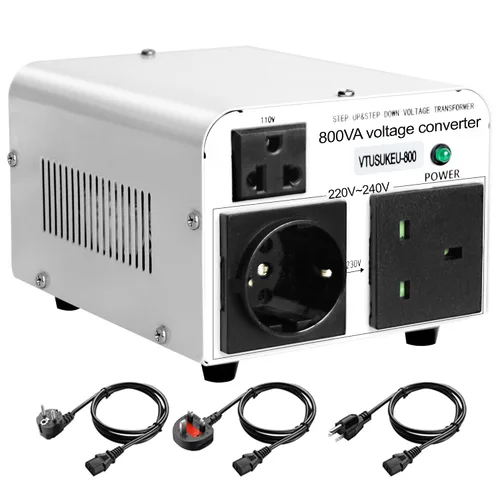 Vista 8 de Yinleader Convertidor de voltaje de 500 W, transformador de 110/120 V a 220/240 V, convertidor de paso de voltaje de 110 V a 220 V, 220 V a 110 V
