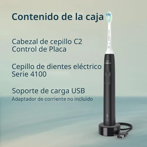 Vista 8 de Philips Sonicare 4100 HX3681/24 - Cepillo de dientes eléctrico recargable con sensor de presión, color negro 700% More Plaque Removal¹, Pressure