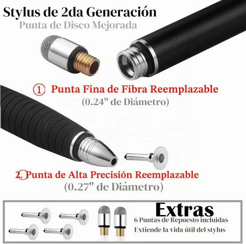 Vista 5 de MEKO (2ª generación) [Serie de precisión 2 en 1] Lápiz óptico de disco