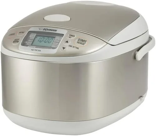 Vista 7 de Arrocera y calentador Zojirushi NS-TSC10 Micom, 0.26 galones, Marrón inoxidable