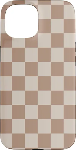 Vista 6 de Bonita funda Classic Dark Brown Checkered Big Checkerboard para iPhone 16