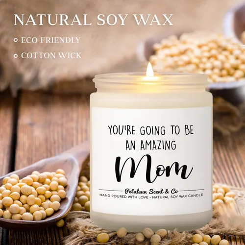 Vista 4 de Regalos para nueva mamá, vela perfumada de lavanda, mamá futura ser, regalos de embarazo para futuras mamás primerizas, mamá, nuevos artículos