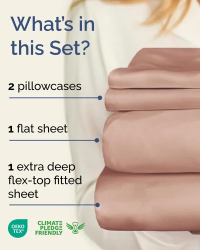 Vista 565 de Extra Deep Twin XL Sheet Set - 3 Piece College Dorm Room - White 01-Blanco