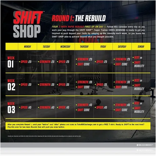 Vista 4 de SHIFT SHOP - El programa de entrenamiento de DVD de reconstrucción rápida de 3 semanas